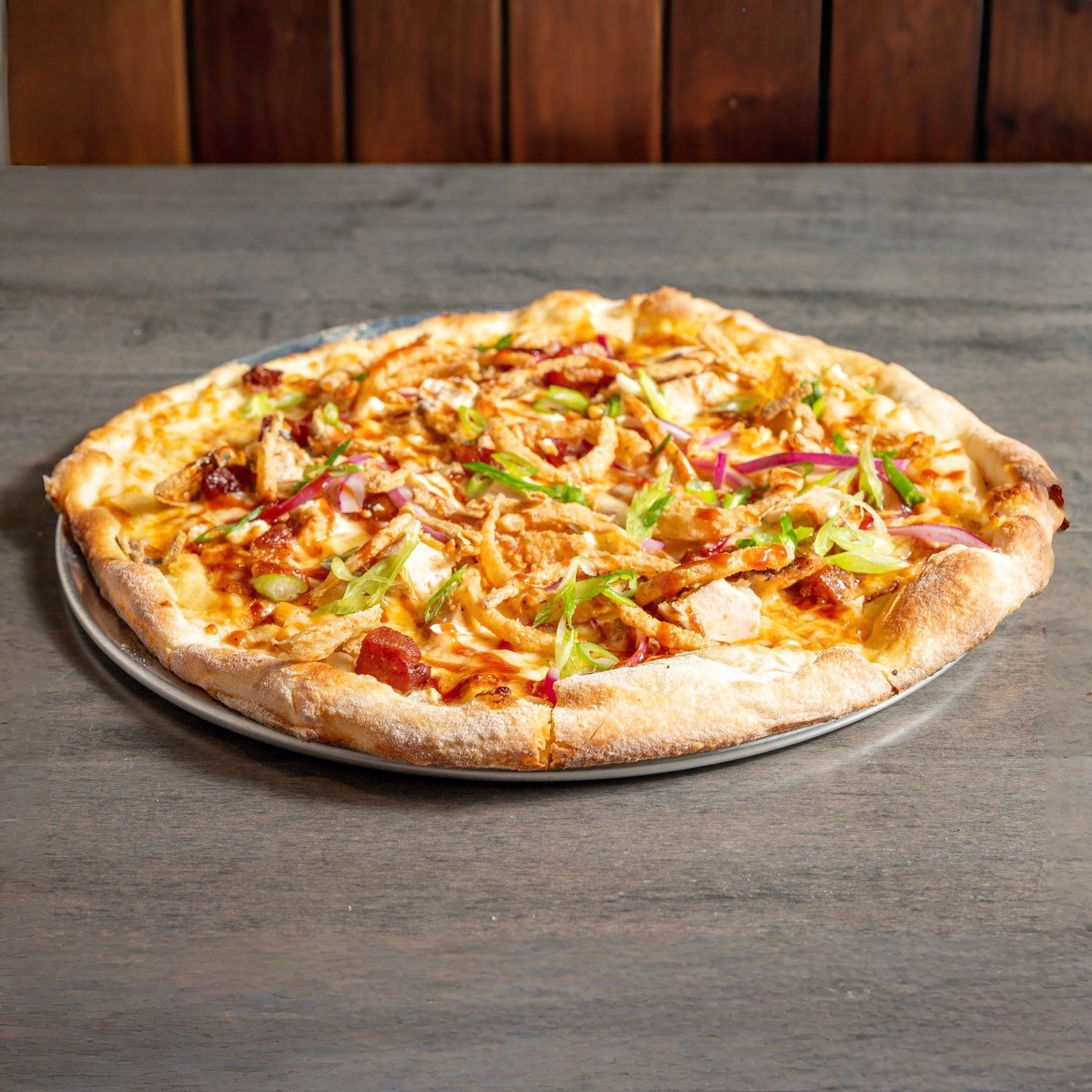 BBQ Chicken Pizza.